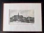 Spaarne Haarlem Ets van Poppe Damave, Antiek en Kunst, Ophalen of Verzenden