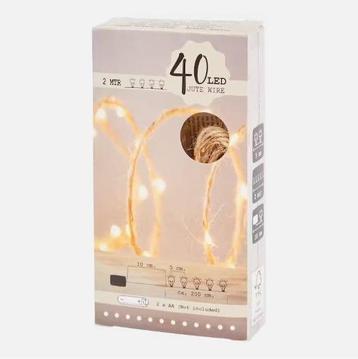 Decoratief Jute draad met 40 LED Lampjes - Nieuw beschikbaar voor biedingen