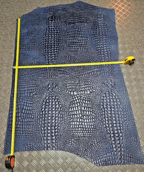 Tuig - Leer Denim-Blue(zie omschrijving!), Hobby en Vrije tijd, Stoffen en Lappen, Nieuw, Leer of Kunstleer, 30 tot 120 cm, 30 tot 200 cm