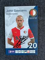 Feyenoord spelerskaart Goossens met handtekening, Ophalen of Verzenden, Zo goed als nieuw