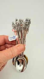 Complete bundel oude verzilverde aposte-lepels., Antiek en Kunst, Antiek | Bestek, Verzenden