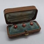 Gouden Vintage Manchetknopen met orgineel doosje, Ophalen of Verzenden, Goud
