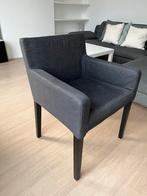 Ikea Nils stoel - grijze stoffen zitting en zwarte poten, Huis en Inrichting, Ophalen, Gebruikt, Vijf, Zes of meer stoelen, Stof