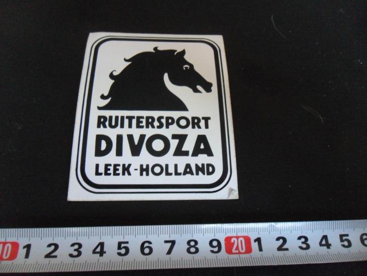 sticker leek ruitersport DIVOZA paard *, Verzamelen, Stickers, Zo goed als nieuw, Bedrijf of Vereniging, Ophalen