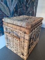 Grote Rietenmand met veel opbergruimte & deksel. Ophalen 39€, Mand, Ophalen of Verzenden, Zo goed als nieuw, Riet
