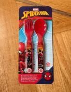 Lepel en vork Spiderman rood Marvel kinderbestek kunststof, Ophalen of Verzenden, Nieuw, Overige typen