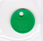 winkelwagenmuntje groen plastic winkelkarretje, Ophalen of Verzenden
