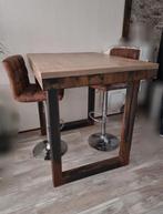 ** Stoere Bartafel met Industrieel Onderstel** incl stoelen*, Ophalen, Gebruikt