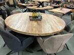 ronde mango tafels 180 -170-160 cm AKTIE prijs op voorraad, Ophalen, Metaal, 150 tot 200 cm, Rond