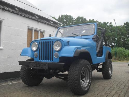 Stoere Jeep belastingvrij CJ7 Wrangler Renegade Oldtimer, Auto's, Jeep, Particulier, CJ, Diesel, Cabriolet, Handgeschakeld, Blauw