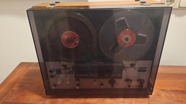 UHER Bandrecorder Royal de Luxe C met versterker en speakers, Audio, Tv en Foto, Bandrecorders, Bandrecorder, Met stofkap, Ophalen