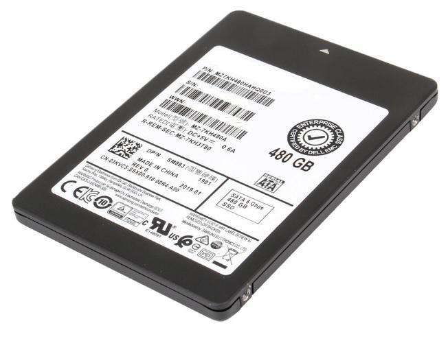 Dell EMC 480GB SFF SATA SSD 3KVC5 SM883 OUTLET, Computers en Software, Harde schijven, Gebruikt, Intern, SSD, SATA, Ophalen of Verzenden