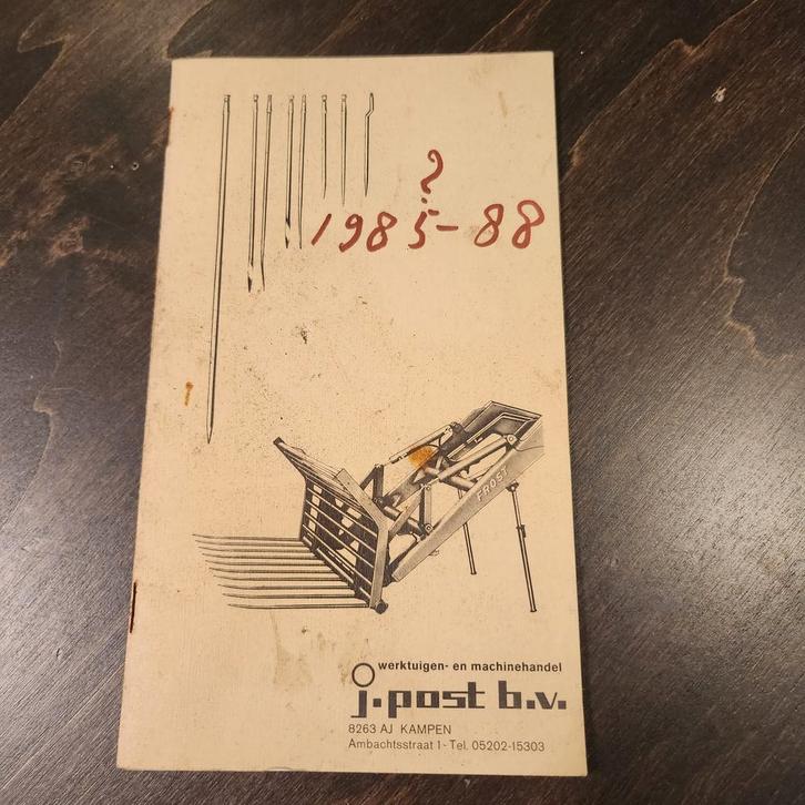 Frost Frontlader Brochure - J.Post B.V., Boeken, Catalogussen en Folders, Ophalen of Verzenden