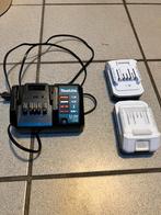 2x Makita accu BL1815G plus oplader, Ophalen of Verzenden, Gebruikt
