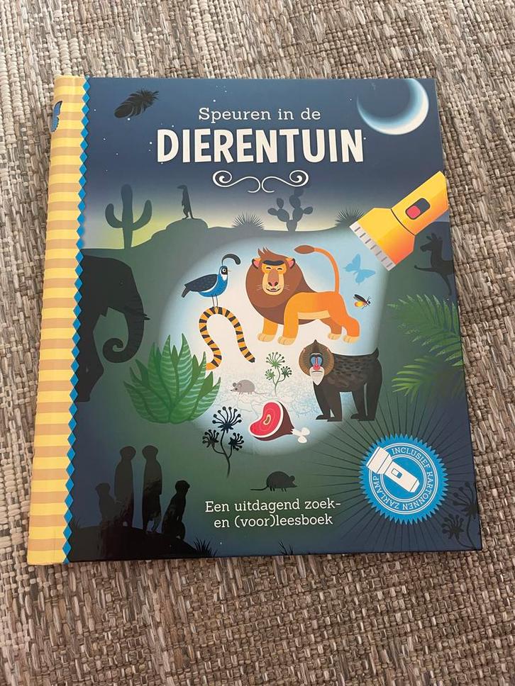 Speuren in de Dierentuin - Zoekboek, Boeken, Kinderboeken | Baby's en Peuters, Zo goed als nieuw, 3 tot 4 jaar, Uitklap-, Voel- of Ontdekboek