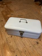 Vintage Emaille Broodtrommel - Wit, Ophalen, Gebruikt