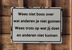 Niet gunnen wees trots reclamebord van metaal wandbord deco, Info@deconoord.nl, Deco Noord, Nieuw, Ophalen of Verzenden