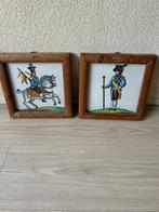 Mooie oude tegels in houten lijst, Antiek en Kunst, Ophalen