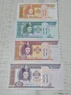 Mongoolse Bankbiljetten Set 4 stuks UNC, Ophalen of Verzenden, Buitenland, Bankbiljetten