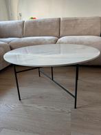 WOOOD Vida Bijzettafel - Marmeren Look - Naturel - 40x75x75, Huis en Inrichting, Tafels | Salontafels, Ophalen, 50 tot 100 cm