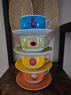 4 Vintage kop en schotels, Huis en Inrichting, Keuken | Servies, Ophalen of Verzenden, Zo goed als nieuw, Overige stijlen, Kop(pen) en/of Schotel(s)