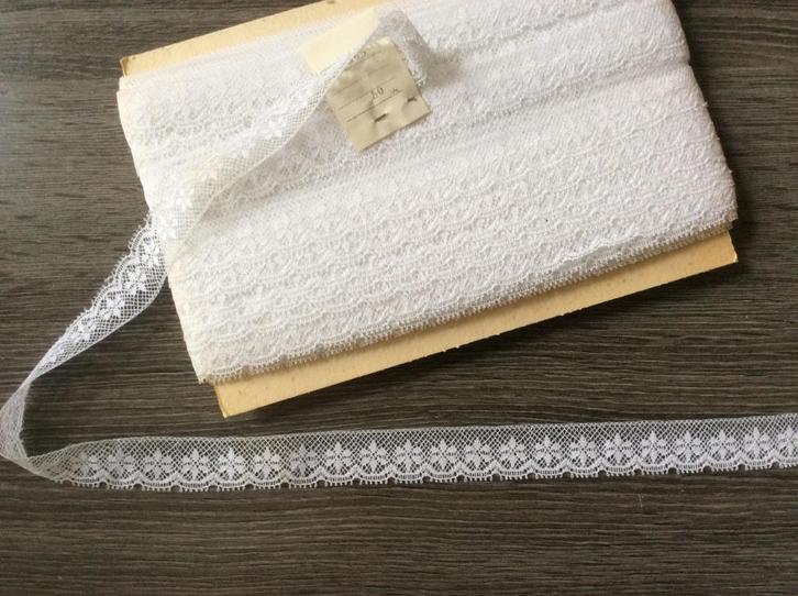 Nr 158 ) Aanbieding Prachtig fijn katoen Wit KANT 10 m 7,00U, Hobby en Vrije tijd, Naaien en Fournituren, Nieuw, Kant, Verzenden