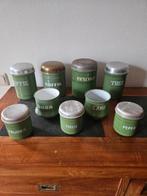 Groen Emaille Voorraad Bussen, Antiek en Kunst, Ophalen