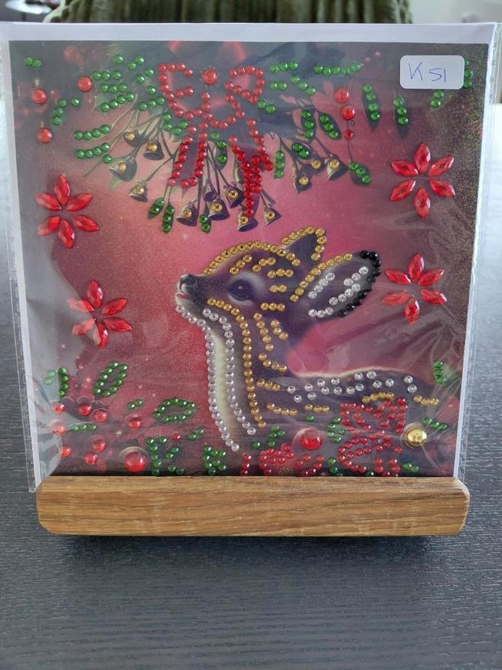 Klassieke kerstkaart Diamond painting, Hobby en Vrije tijd, Kaarten | Zelfgemaakt, Nieuw, Kerst, Ophalen