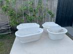 4x witte elho corsica plantenbak / bloempot / hangbak, Tuin en Terras, Bloembakken en Plantenbakken, Kunststof, Minder dan 30 cm