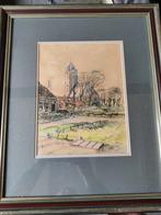 Johannes Elsinga 1893-1969 Deinum Aquarel, Antiek en Kunst, Ophalen of Verzenden