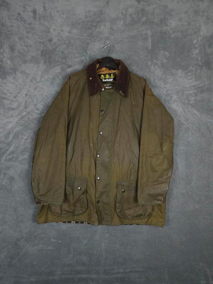 Barbour Beaufort Wax Jas C48 122CM Groen Met voering, Kleding | Heren, Jassen | Winter, Zo goed als nieuw, Maat 56/58 (XL), Groen