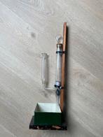 Antiek glazen waterpomp instrument voor natuurkunde les, Ophalen of Verzenden