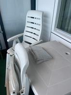 Inklapbare tuinset: tafel, 3 stoelen + kussens, Tuin en Terras, Tuinsets en Loungesets, Ophalen, Kunststof, Gebruikt, Eettafel