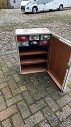 Vintage houten kastje (wit), Huis en Inrichting, Kasten | Roldeurkasten en Archiefkasten, Ophalen, 50 tot 100 cm, Zo goed als nieuw