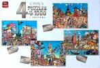 4 legpuzzels, Hobby en Vrije tijd, Denksport en Puzzels, Ophalen, 500 t/m 1500 stukjes, Zo goed als nieuw, Legpuzzel