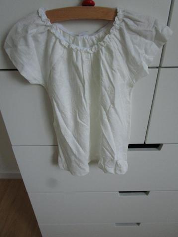 NIEUW - roomwit shirt met vlinders maat 92 beschikbaar voor biedingen