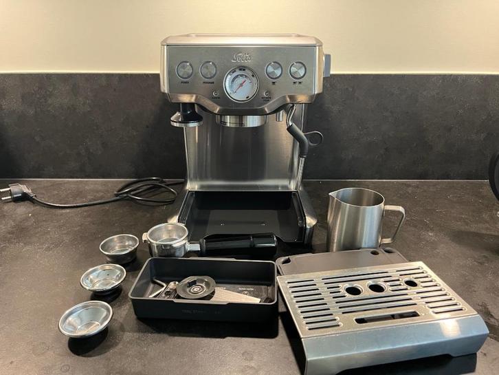 Espressomachine Solis 117, Witgoed en Apparatuur, Koffiezetapparaten, Gebruikt, Espresso apparaat, 2 tot 4 kopjes, Stoompijpje