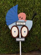 Geboorteborden / Geboortebord mooie blauwe geboortewieg., Ophalen, Nieuw, Geboortebord