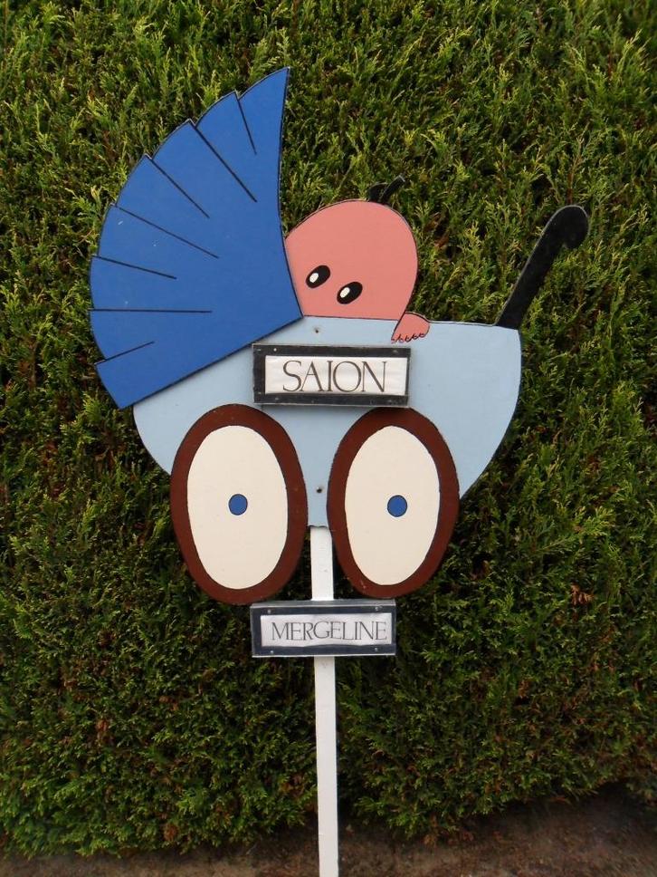 Geboorteborden / Geboortebord mooie blauwe geboortewieg., Kinderen en Baby's, Kraamcadeaus en Geboorteborden, Nieuw, Geboortebord