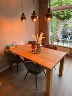 Gebruikte houten tafel (excl. stoelen), Huis en Inrichting, Ophalen, Gebruikt, Eikenhout, 50 tot 100 cm