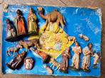 Antieke kerstgroep Papier Mache Marolin originele doos Italy, Diversen, Kerst, Ophalen of Verzenden