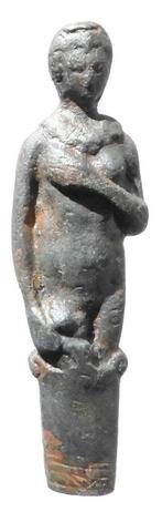 Mesheft Naked vrouw met dier l=62,6 b=17mm  a317, Ophalen of Verzenden