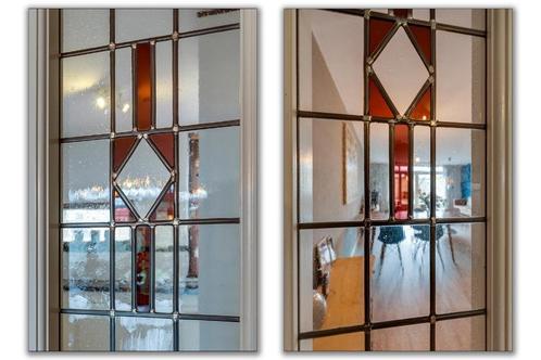 Glas in lood Panelen, Doe-het-zelf en Verbouw, Glas en Ramen, Gebruikt, Overige typen, 160 cm of meer, Minder dan 80 cm, Glas in lood