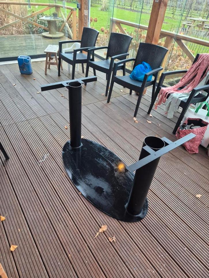 Tafelpoot van metaal, Huis en Inrichting, Tafelonderdelen, Gebruikt, Tafelpoot, Minder dan 50 cm, Minder dan 50 cm, Ovaal, Metaal