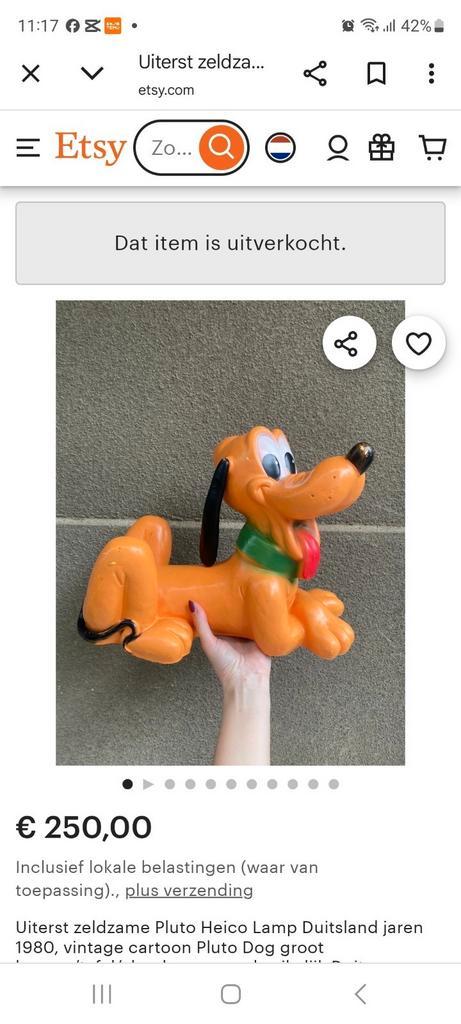 pluto lamp, Verzamelen, Disney, Zo goed als nieuw, Ophalen of Verzenden