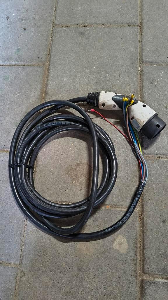 Type 2 EV vaste laadkabel - 3 fase - zelfbouw / smartevse, Auto diversen, Laadpalen, Gebruikt, Laadkabel, Ophalen of Verzenden