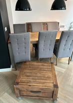 Massief Acaciahouten Meubelset- Inboedel, Ophalen, Gebruikt, 150 tot 200 cm, Rechthoekig