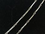 Lange ketting zilver (925), schakels gemaakt met staafjes !, Verstelbaar, Ophalen of Verzenden, Zo goed als nieuw, Zilver