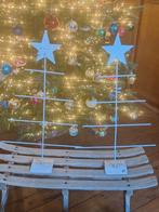 Brocante witte kerstbomen ter decoratie, Diversen, Kerst, Ophalen of Verzenden, Gebruikt