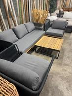 Loungeset Touwwie - Antraciet gevlochten - Comfort kussens, Tuin en Terras, Tuinsets en Loungesets, Nieuw, Kunststof, Bank, Loungeset